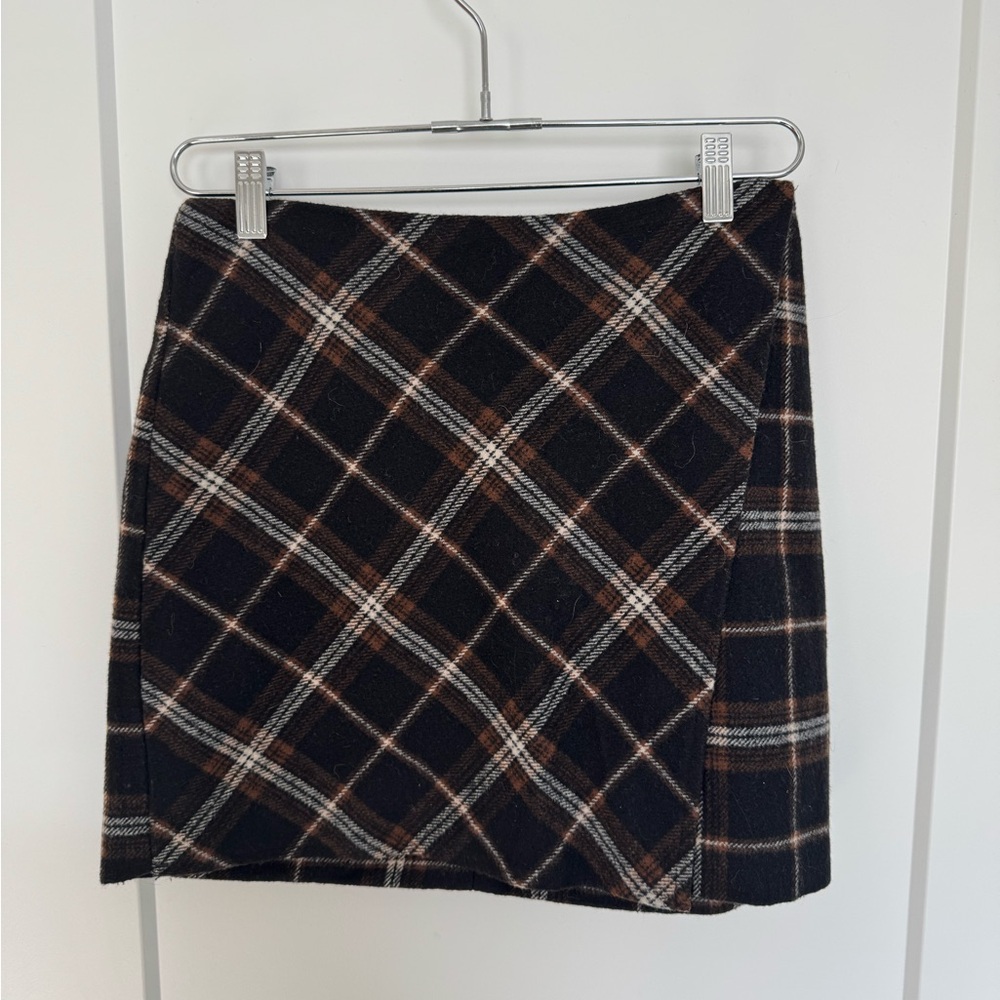 Plaid Black and Brown Women's Skirt